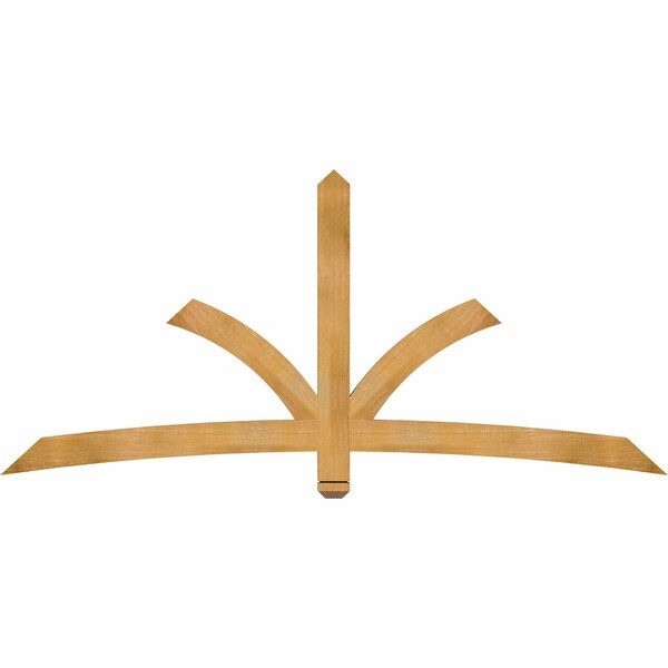 Ekena Millwork Davenport Rough Sawn Timber Gable Bracket, Western Red Cedar, 84"W x 38"H x 2"D x 4"F, 11/12 Pitch GBW084X38X0204DAV00RWR - main
